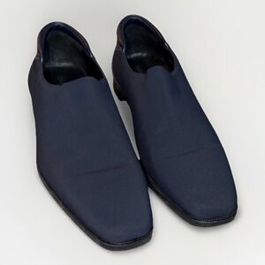 Donald Pliner Men's Rex Crepe & Leather Loafer Size 9.5 Navy Blue Made in Italy
